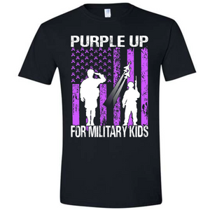 PURPLE UP FOR MILITARY KIDS TSHIRT