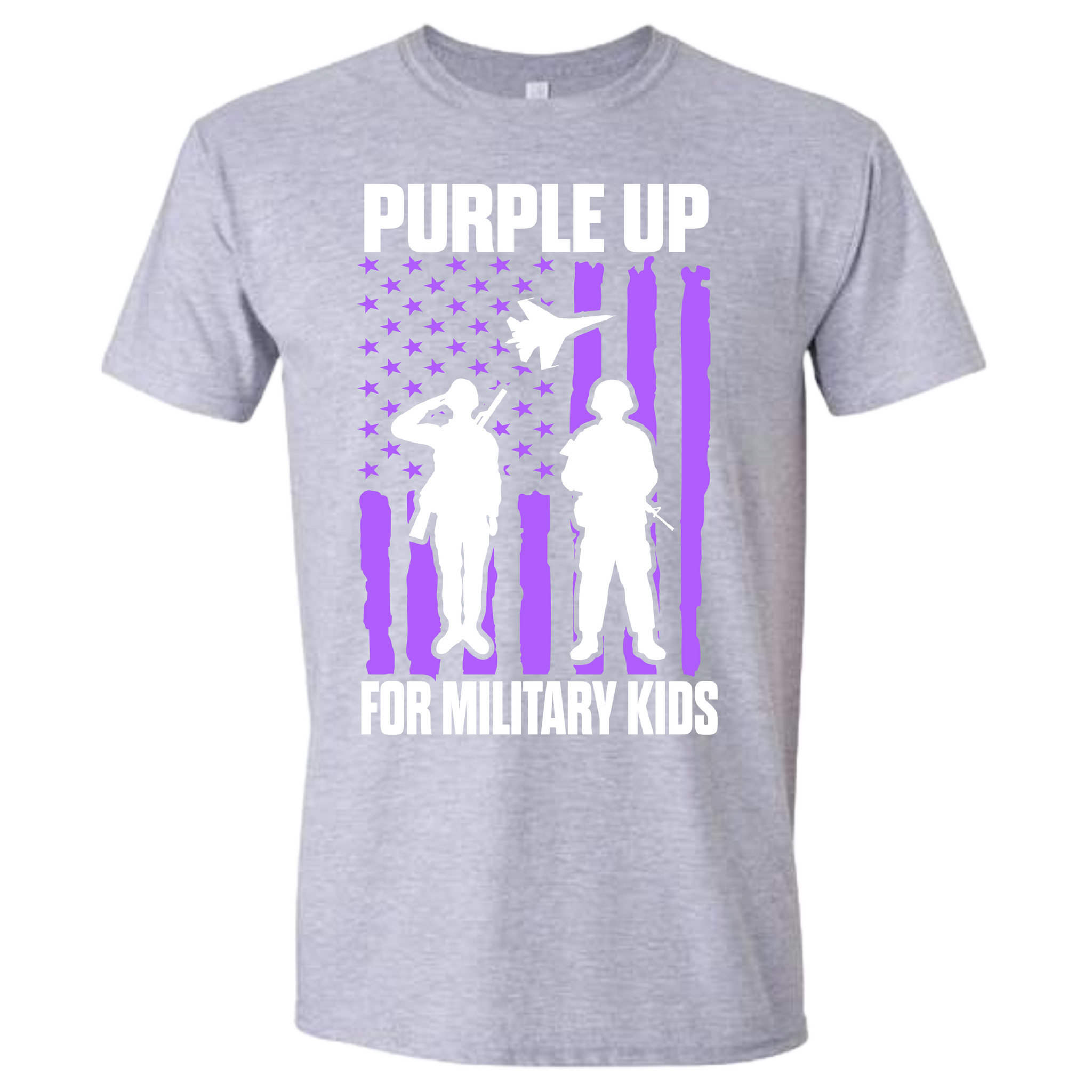 PURPLE UP FOR MILITARY KIDS TSHIRT