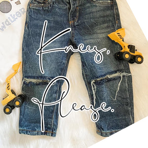 Knees, Please Custom Denim