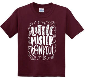 Toddler/Youth Little Mister Thankful Tshirt